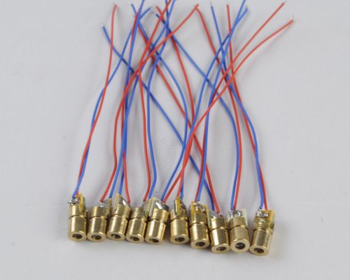 10pcs laser diode module laser diode circuit module head 650nm 6mm 3v 5mw for sale