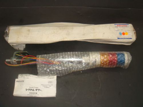New, patlite, les-302 w, volt. 24v ac/dc, signal tower, new in box, nos for sale