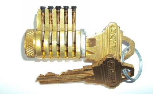 GENUINE Schlage SC1,  5 Pin, Cutaway lock, Locksmith Training,  pick, Apprentice