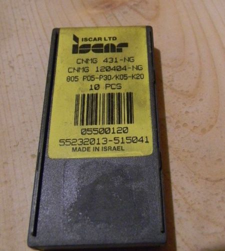 Ten iscar carbide cutter inserts cnmg 431-ng ic 805 for sale