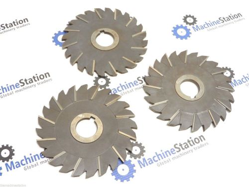 (3) BTC STAGGERED TOOTH HIGH SPEED STEEL MILLING CUTTERS 6&#034; DIAMETER