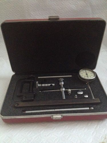 Starret 196 universal back plunger dial indicator case 11pc machinist tool-exc for sale