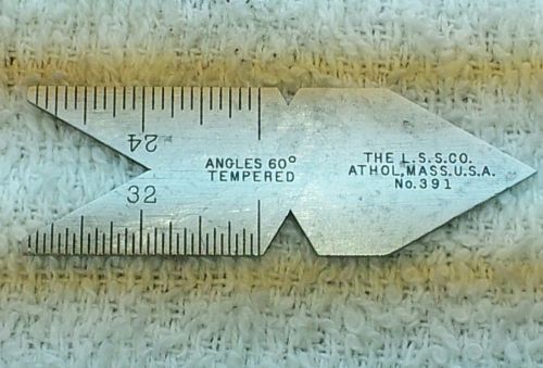 Starrett 60 degree included angle thread centering gage (fish tail) #391