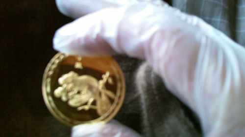 New 15.3 Grams of Rat Chinese Zodiac Good luck Coin 24k real gold plated Neat