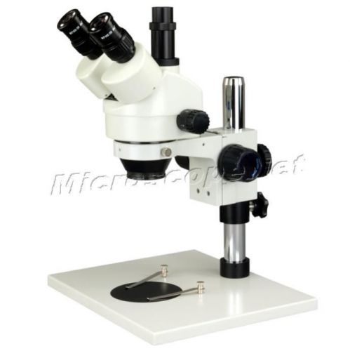 7X-45X Zoom Trinocular Stereo Microscope with Large Base Metal Table Stand