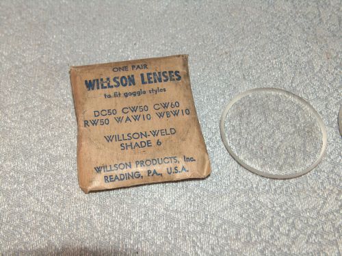 VINTAGE WILSONS WELDING LENSES IN BOX SHADE 6 - NEW OLD STOCK
