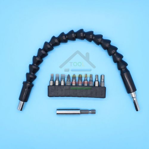Flexible power screwdriver bits &amp; extension bar set fit corded &amp; cordless drills for sale
