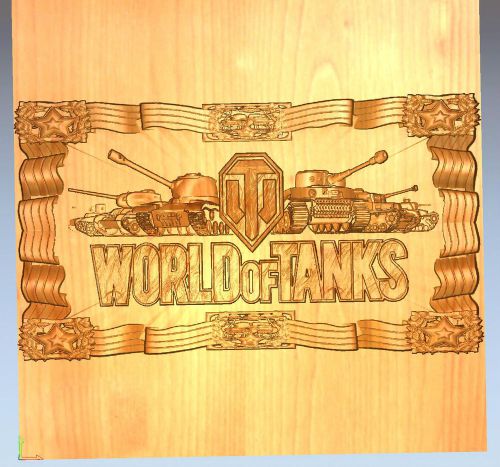 3d stl model for CNC Router mill - pano world of tanks