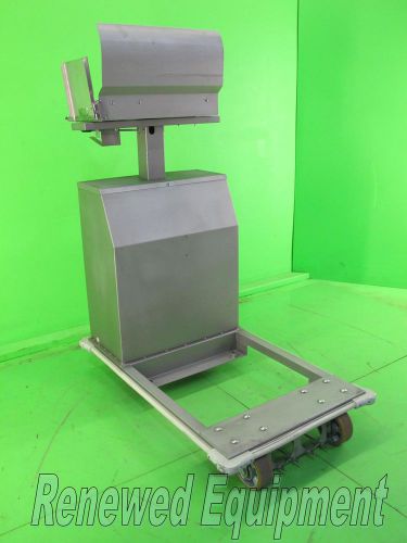 Stainless steel bin scale cart with luna pro auto retract power cord reel for sale