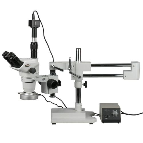 2X-180X Boom Stand Zoom Stereo Microscope with 80-LED Light + 5MP Digital Camera