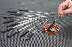 Pk/12 152mm Glass Stirring Rods w/ pre-fitted policeman