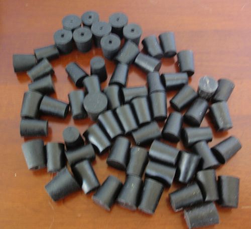 Black Rubber Stoppers - 50 Solid Size 2 &amp; 14 with holes size 3