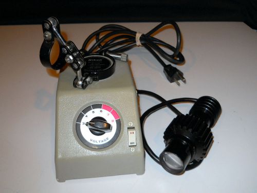 Nikon Vintage Model Microscope Transformer Power Supply &amp; Light, 100/115V