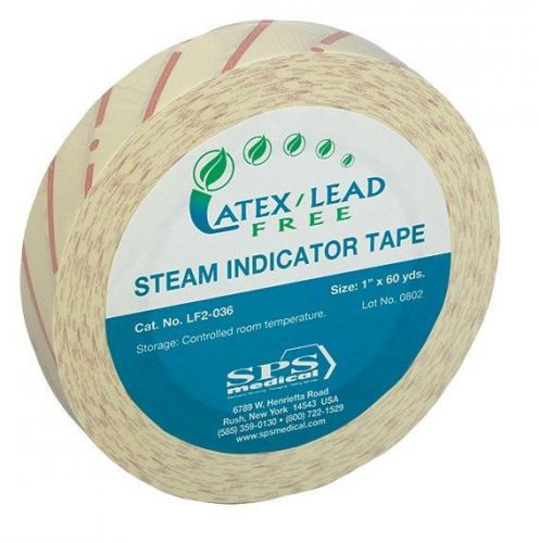 SPS Medical 1&#034; Latex/Lead Free Steam Indicator Tape, Autoclave Tape, 1&#034; x 60 yds