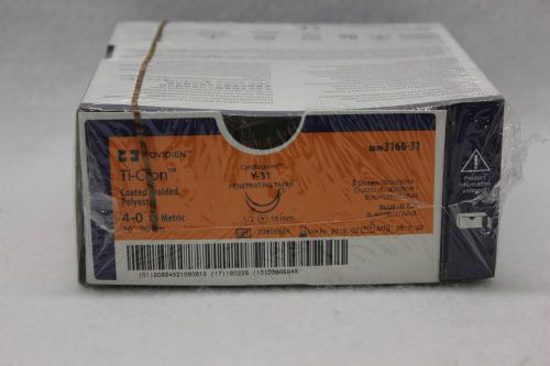 Covidien Ref #3160-31 Ti-Cron Coated Braided Polyester 1.5 Met. 75cm (Box of 36)
