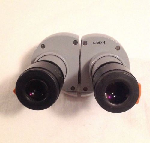 Carl ZeissOpmi Microscope Incline Binocular F=125/16 w. 12.5x Eyepieces.