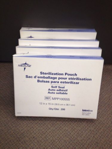 Medline Autoclave Pouches #MPP100555 Lot Of 4 12&#034;x15&#034; Tattoo Sterilize Dentistry