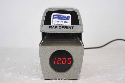 #3024 - RAPIDPRINT ARL-E TIME AND DATE CLOCK RECORDER W/ DIGITAL CLOCK with Key