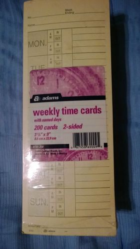 Adams 2 Sided Weekly Time Cards Package of 200
