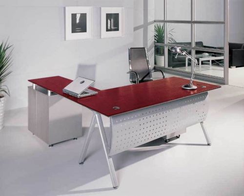 New Contemporary Cherry Wood Executive Office Desk SADI