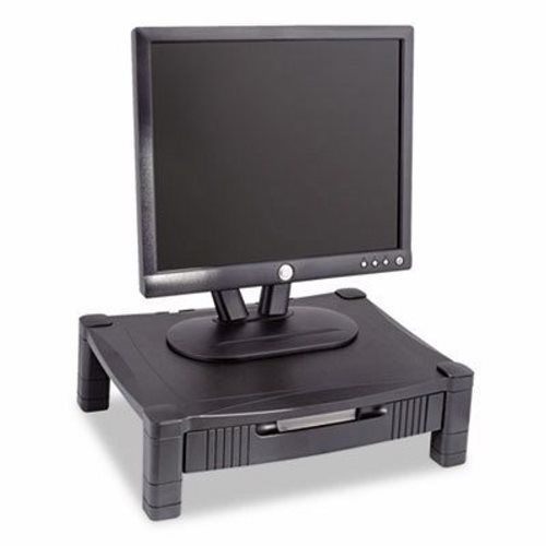 Height-adjustable stand with drawer, 17 x 13 1/4 x 3 to 6 1/2, black (ktkms420) for sale