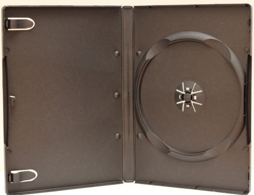 100 Standard Black Single CD DVD Case 14MM Movie Box