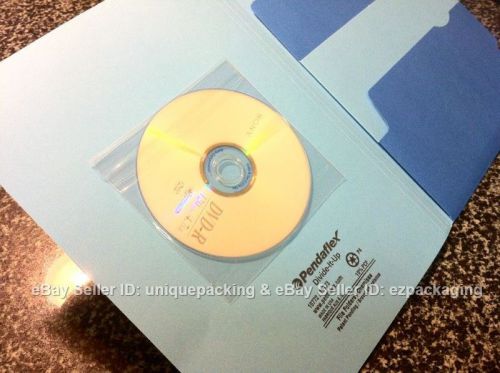 300 clear adhesive backed cd (m) / dvd disc sleeves for magazine book for sale