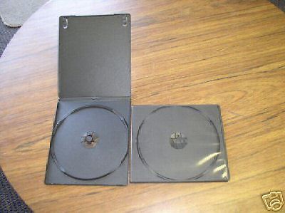 200 SINGLE 7MM POLY CD/DVD CASES, BLACK - PSC8