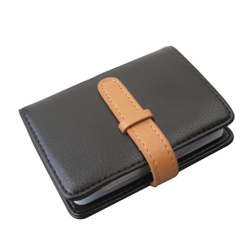 Hot Gifts Black Pu leather Hasp Business Card Bags Namecards Organizer Wallets S