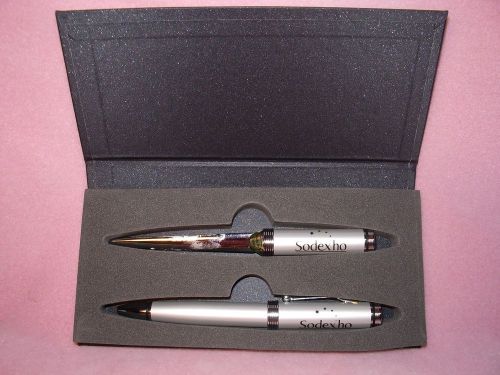 Sodexho Black Ink Pen &amp; Letter Opener Desk Set &#034;in box&#034;