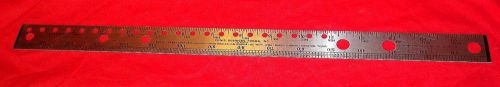 16 inch stainless steel metal ruler with gauge holes from Ennis Business Forms