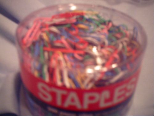 Staples Multi- Color Paper Clips (500 in Package) BACK TO SCHOOL SPECIAL