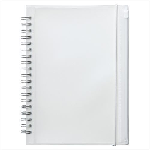 MUJI  Polypropylene cover double ring with pocket notebook A5 dot grid 90 sheets