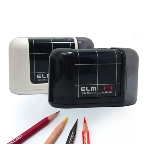 ELM V-3 Home &amp; Office Compact Desktop Electric Pencil Sharpener, Black