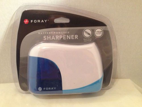 Foray Battery Powered Pencil Sharpener-Blue  New Fast Shipping!!