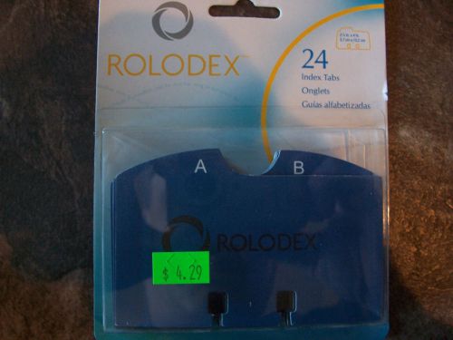 New Set 24 ROLODEX Index Tabs A-Z Refills pack for Rotary Cards File # 67636 NIP
