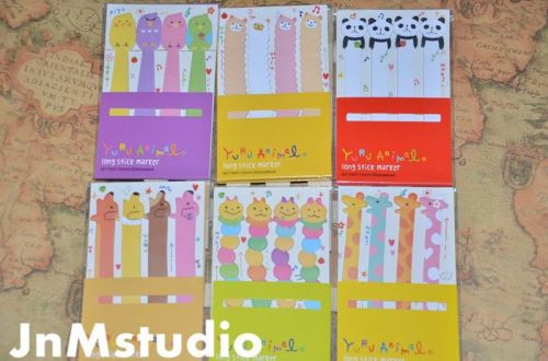 Set of 6 design Animal Panda Alpaca Bird Sticky notes post it memo pads