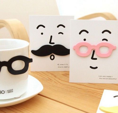 FD930 Moustache Glass Post It Bookmark Marker Memo Flags Tab Sticky Note ~1pc/