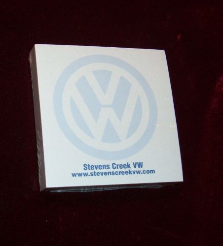 NIP VW Stevens Creek VW sticky pad post it notes Sealed in package USA san jose
