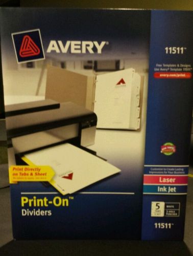 Avery 11511 print on dividers 10 sets! NEW.