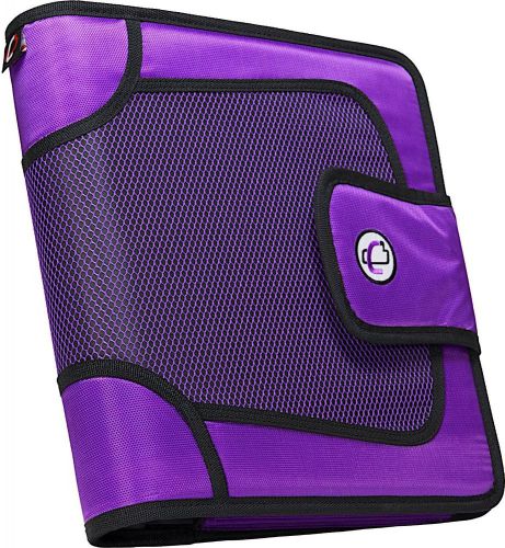 School binder velcro closure 2-inch 3-ring 5-color tabbed file purple case-it for sale