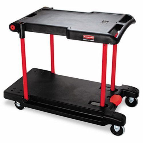 Rubbermaid Convertible Utility Cart, Black and Red (RCP 4300 BLA)