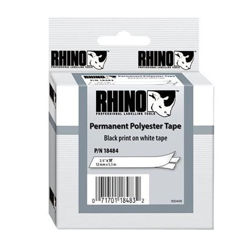 Dymo 18484 3/4&#034;x18&#039; rhinopro permanent polyester labels for sale