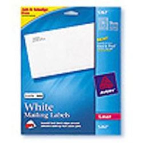 Avery Labels White Mailing Laser Easy Peel 1/2&#039;&#039; x 1-3/4&#039;&#039; 25 Sheets 2000 Count