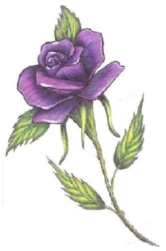 30 Custom Purple Rose Personalized Address Labels