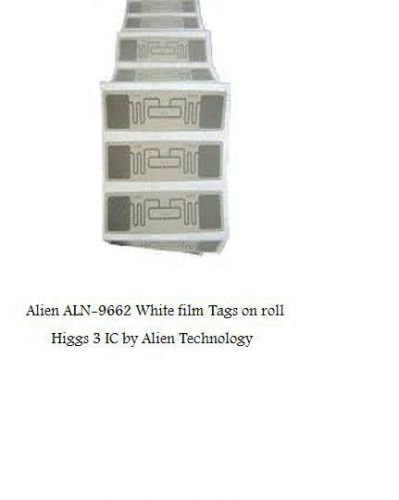 1000 pcs - Alien ALN-9662 Higgs 3 RFID UHF white film 3&#034;x1&#034; tags FREE SHIPPING