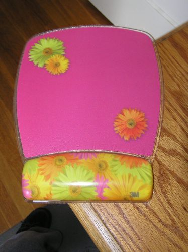 3M Daisy Flowers Design Gel Mouse Pad Wrist Rest PRECISE MW308 *NEW with TAGS***