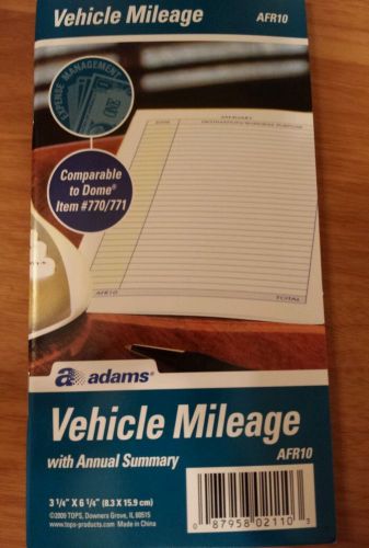 adams vehicle mileage log AFR10