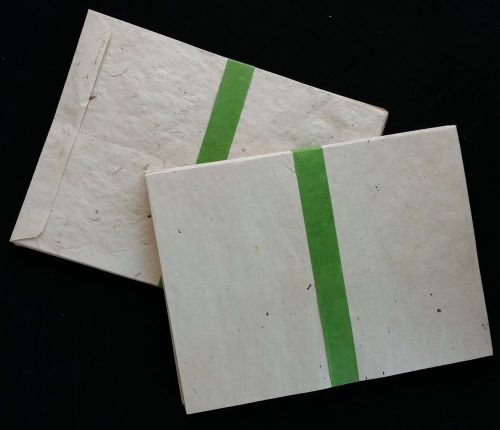 Large Natural Lokta Handmade Paper Envelopes, 9x12, pack of 12