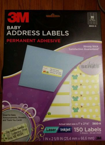 3M™ Designer Baby Address Mailing Labels, 1&#034; x 2 5/8&#034;, 150 Labels/Pack, 3900-H